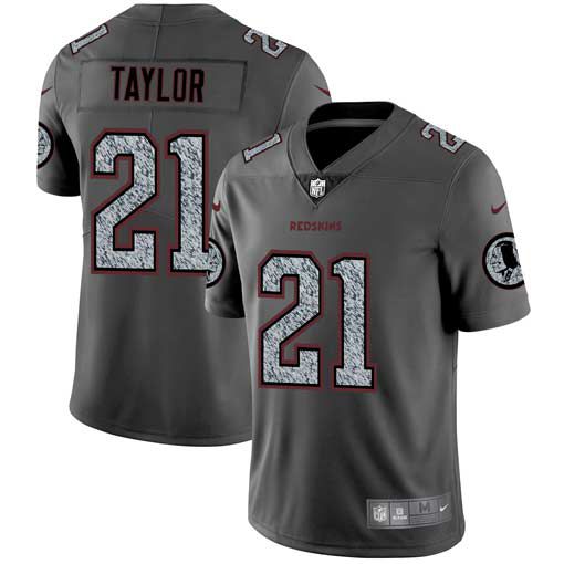 Men Washington Red Skins #21 Taylor Nike Teams Gray Fashion Static Limited NFL Jerseys